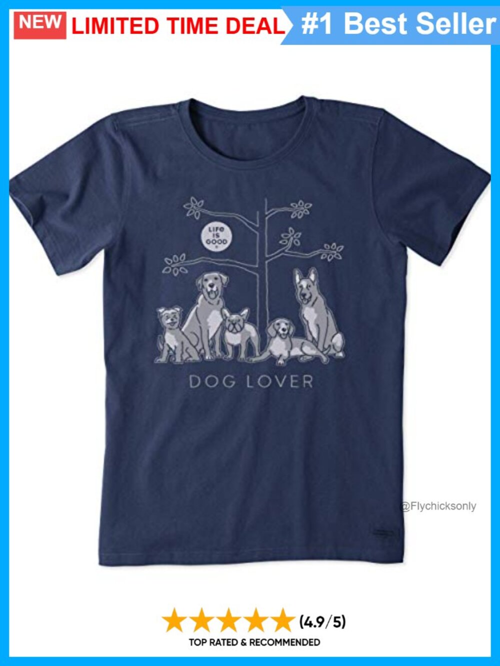 Womens Crusher Graphic T-Shirt Short Sleeve Cotton Crew Neck Casual Tee